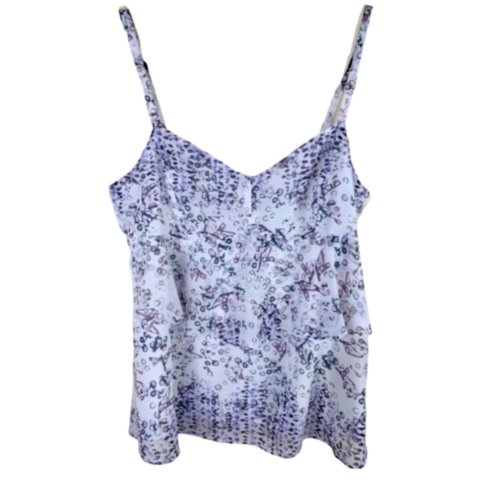 CAbi On the Clock tiered ruffle chiffon tank 272
